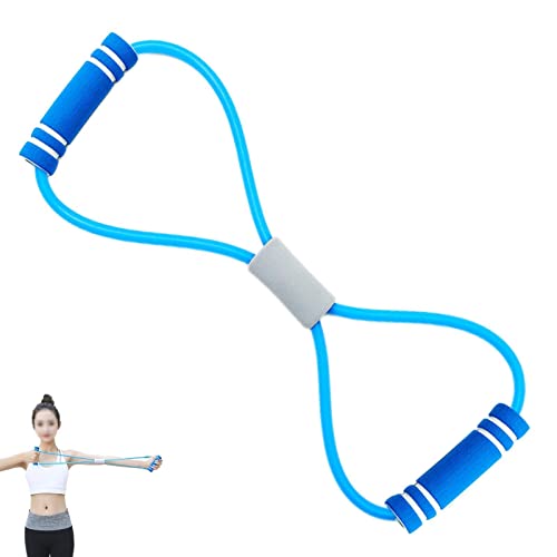 Figure 8 Corde d'exercice - Cordes élastiques d'entraînement pour le dos des bras Bandes élastiques pour la poitrine, les bras et les épaules | Extenseur de poitrine, yoga, gym, fitness, corde Moukkey Cover
