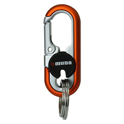 prendre カラビナ ダブルリング ロック機能 キーホルダー キーリング フック ファッション デザイン メンズ 男性 鍵 キー おしゃれ 小物 金属製 （オレンジ） PR-OM3746-OR