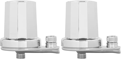 GE Shower Filtration System | Removes Chlorine | Easy to Install to an Existing Shower Head Tool Free in Minutes | Filter Included | Replace Filter (FXSCT) Every 6 Months, White (Pack of 2)