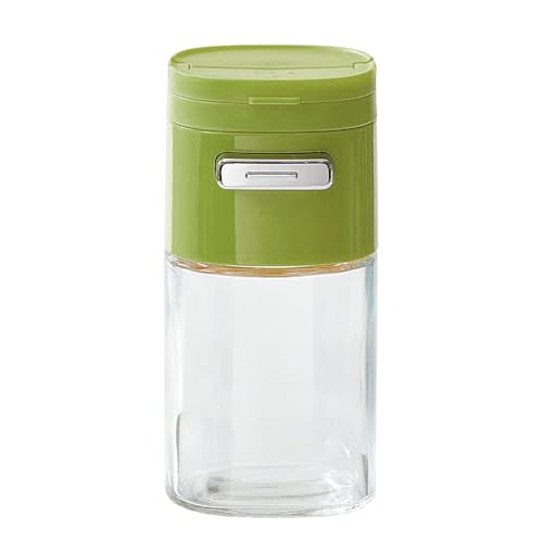Salero - Dispensador de Sal de Vidrio con Tapa Presionable | Dispensador Con Gran Diámetro Para Mesas De Restaurante Y Estación De Café
