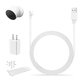 Itramax Power Cable for Google Nest Cam Outdoor or Indoor,Batte/ry,20FT/6M Long Weatherproof Charging Cable with Charger 5V2A for Nest Camera(Battery),Continuous Charger,Outdoor Indoor Cord