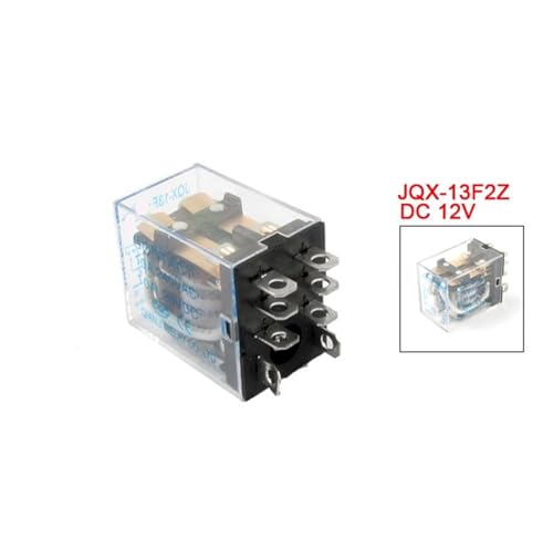 Relé JQX-13F2Z de 8 pines con contactos de 10A y aislamiento para bobina DC12V 2