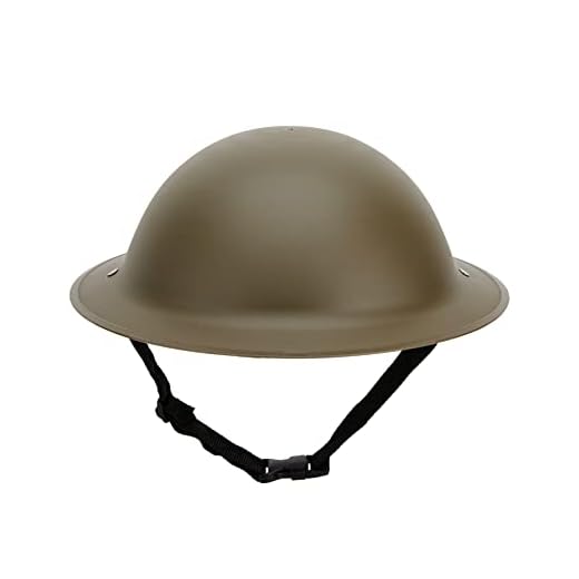 CHAPEAU TRIBE Adult WW2 Ally Military Army Helmet – Adjustable Strap – Lightweight Cosplay Helmet – Universal Size – Plastic with Elastic Foam Inside – Olive Green