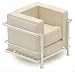 Mid Century Modern Design Miniature 1/12 Grand Confort Le Corbusier Armchair-white