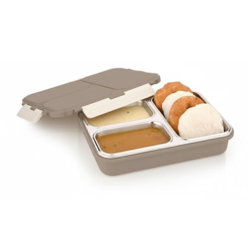 Vinod GO-Tiffin Stainless Steel 3 Compartment Insulated Lunch Box...