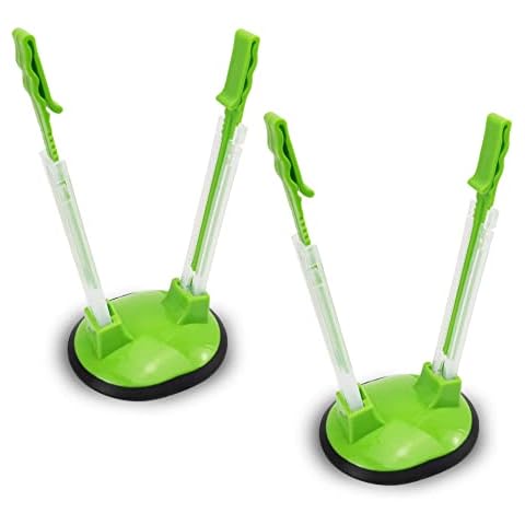 Baggy Rack Hands-Free Clip Food Storage Freezer Baggy Holder,Bag Holder for Plastic Bags Stand/Pack of 2 Green Cover