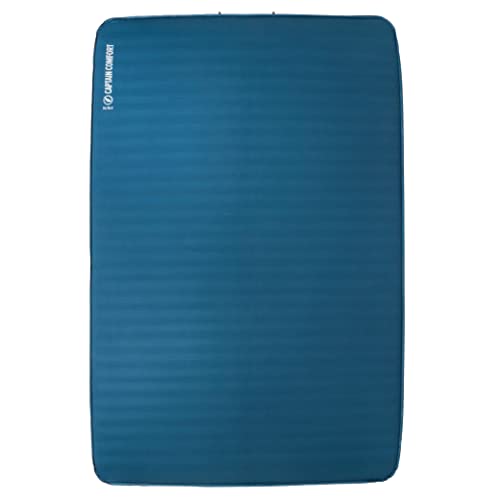 Big Agnes Captain Comfort Deluxe Camp | Supremely Comfortable, All-Weather, Self-Inflating Sleeping Pad, Double Wide, Gibraltar Sea