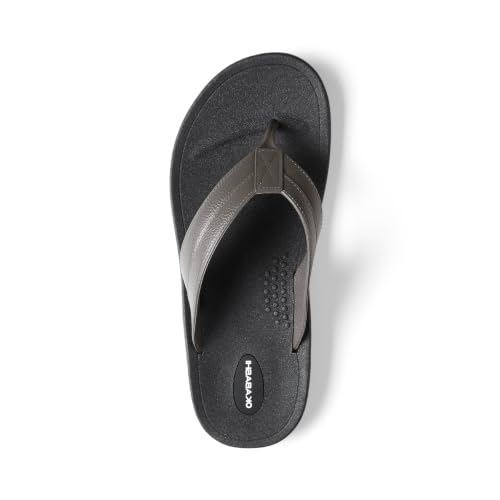 Image of OKABASHI Men's Voyager Flip Flop | Scultped Footbed w /Nonslip Grip | Slip Resistent & Waterproof | Sustainably Made in the USA