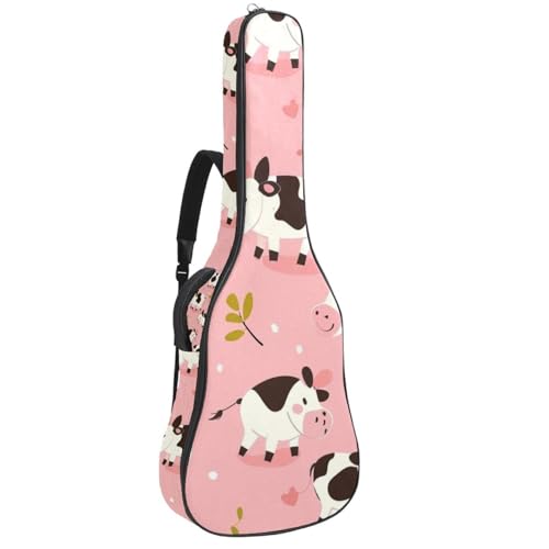 Housse pour guitare basse et électrique 104 cm étanche en Oxford motif vache