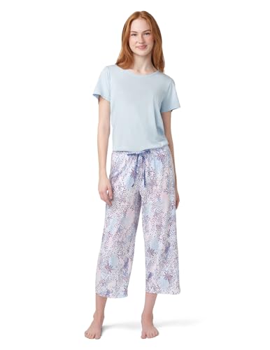 HUE Women's Spring Pajama Separates Soft Whimsical Print Flowers, Animals, Garden Themed Pjs, Cocktails4