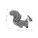 OUNONA Realistic Plush Squirrel Ornament Small Furry Animal Figurine for Desktop Decor and Photography Props Cute Grey Micro Landscape Decoration and Gift