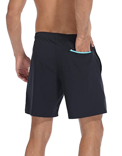 LRD Mens Athletic Workout Shorts with Compression Liner 7 inch Inseam4