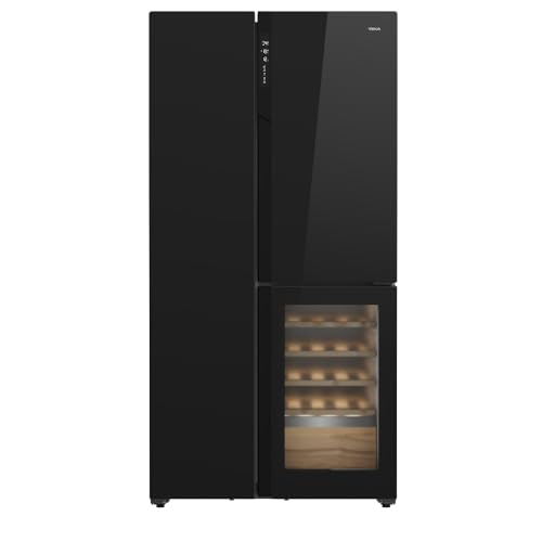 TEKA 548 Litres Full No-Frost Side by Side Refrigerator with Wine Cooler "Inverter Motor, Electronic Adjustable Thermostat, LED illumination" RLF 85950 GBK