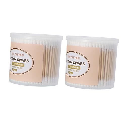IWOWHERO Makeup Swab Set 600pcs Reusable Cotton Sticks Clean Pointed Tips Double-ended Perfect for All Your Beauty Needs