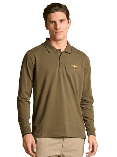 Polo Aeronautica Militare homme manches longues en coton anti froid