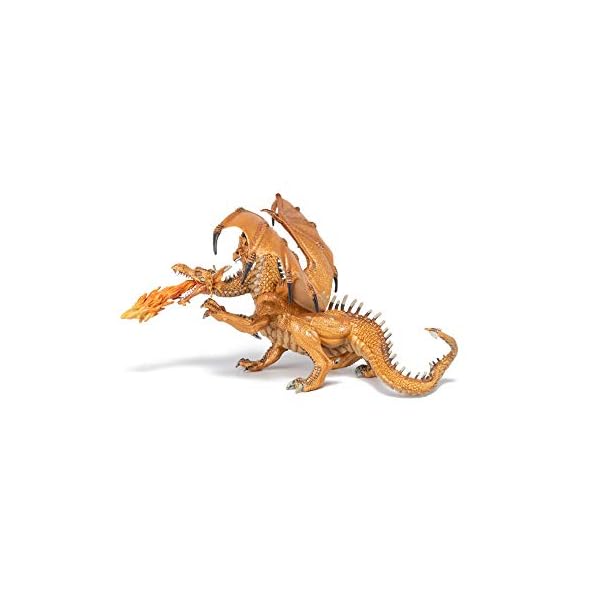 Papo 38938 Zweikoepfiger Drache, gold – Bild 6