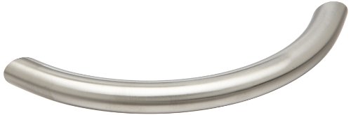 Image of Stainless Steel Arched Metric Pull Handle with Threaded Holes, Oval Grip, Matte Finish, 160mm Center-to-Center, 35mm Projection, 10mm Grip Size (Pack of 1)