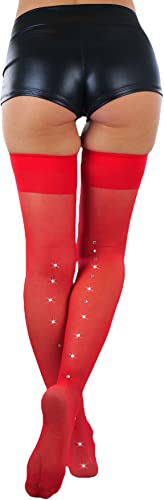 Image of ToBeInStyle Women's Seamless Thigh High Nylon Stocking With Opaque Band