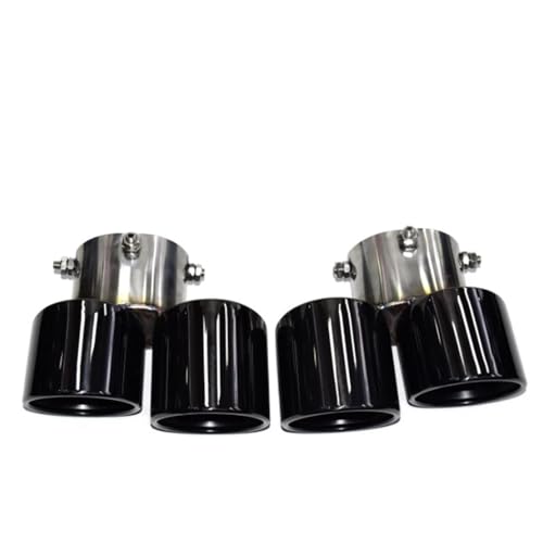 1 Pair Carbon Fiber Exhaust Tip Compatible With BMW 840i G14 G15 G16 Stainless Steel Black Muffler Tip Exhaust System Nozzle(Dar