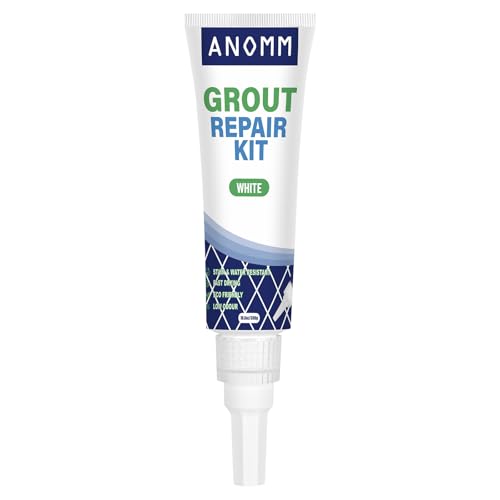 ANOMM Tegelvoeg Reparatieset, 300 ML Witte Voeg voor Tegels, Snel Drogende Vuller Het Herstellen en Vernieuwen van Tegelvoegen, Voegmiddel Sealer voor Keuken, Badkamer, Muurlijnen, Wit