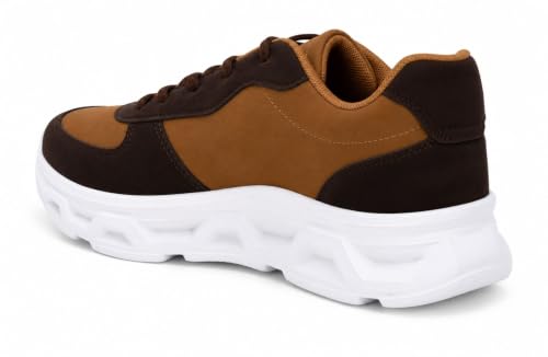 Image of Centrino Sneakers for Men | Lightweight Casual Shoes for Men Stylish | Breathable Mesh Walking Shoes | Cushioned Insole Comfortable Shoe for Man | Durable Sole Footwear|Trendy Lace-Up Shoes for College, Parties & Daily Use (9625)