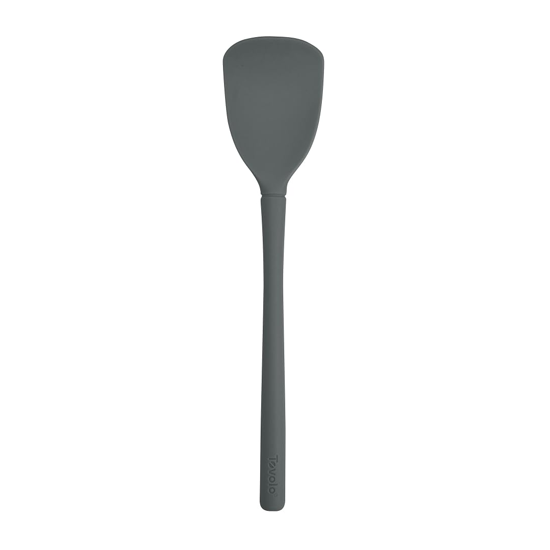 Tovolo Flex Core Scoopula Silicone Multifunction Spoon Spatula Combo Charcoal Gray, BPA Free Spatula Spoon Silicone Heat Resistant Scoopula, Scoop and Serve Spatula Combo Kitchen Utensils