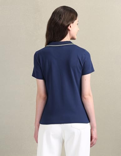 Image of U.S. Polo ASSN. Women's Cotton Regular Fit Solid Polo Shirt