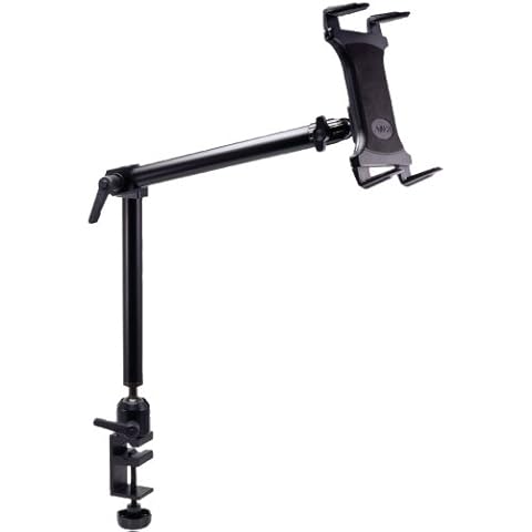 ARKON TAB802 Heavy Duty Desk or Wheelchair Tablet Clamp Mount with 22 inch Arm for iPad Air iPad Pro iPad 4 3 2 Galaxy Tab S 10.5, Black Cover