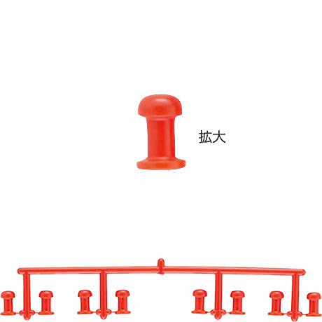 【NIKKOWORM/ニッコー化成】セブンスライド(8個連結)パーツ 赤 184 910017 NIKKO184 セブンスライド用 タイラバパーツ 2枚目
