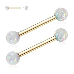 Styele2:White Opal,1 Pair,Gold