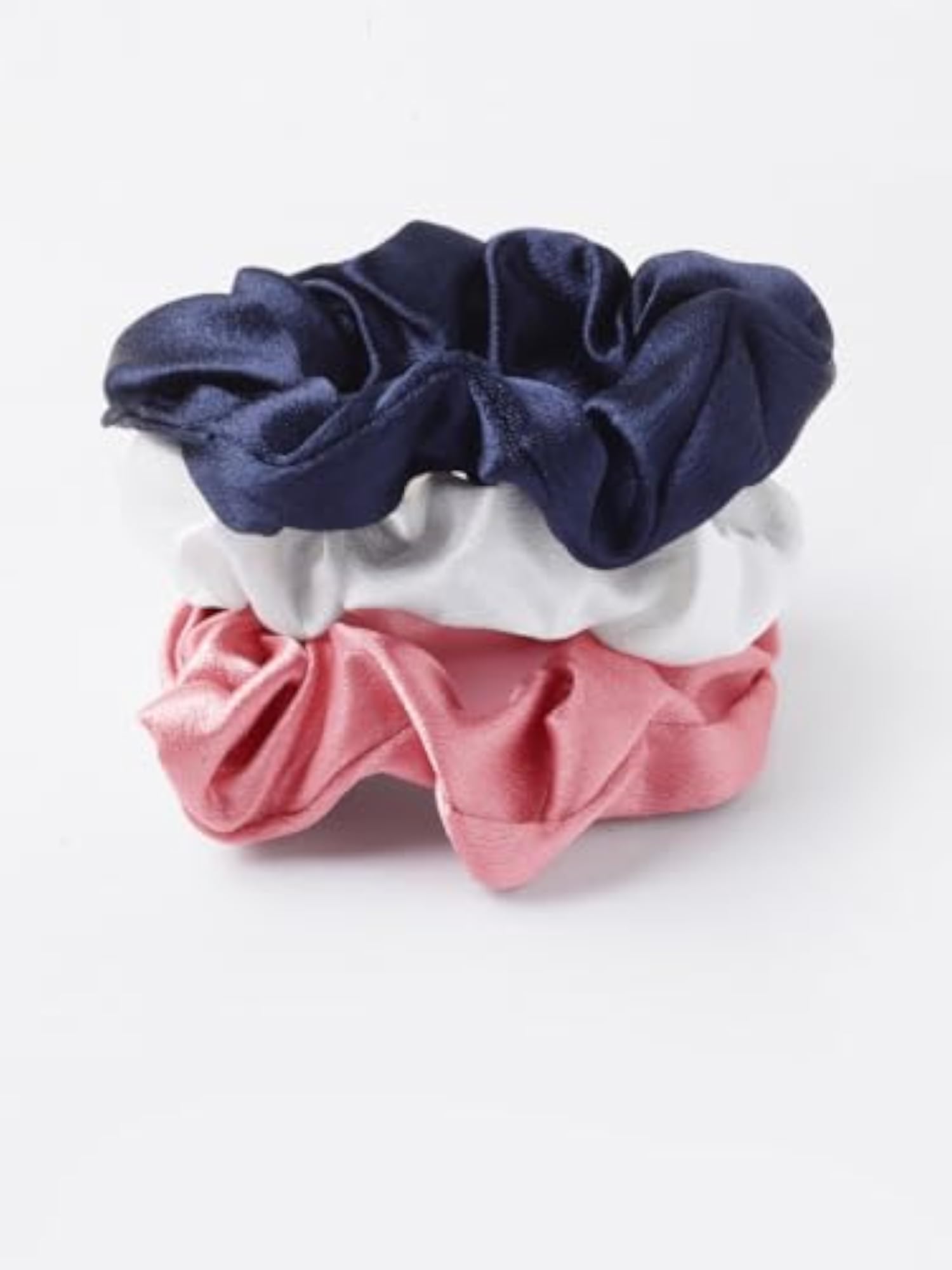 Set of 3 Satin Ponytail Scrunchies, Elegant Hair Accessories