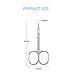LIVINGO Premium Manicure Nail Scissors, Multi-purpose Stainless Steel Cuticle Beauty Grooming Kit for Eyebrow, Eyelash, Dry Skin Curved Blade 3.5 inch