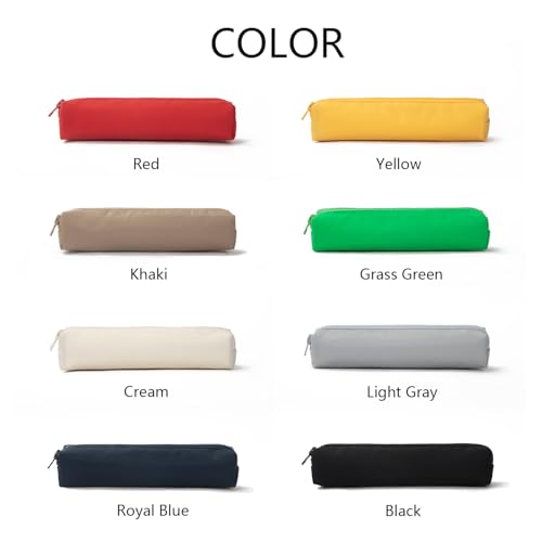 Image of Oxford Fabric Color Pencil Case Multifuncional and Simple with Zipper for School (Light gray,Oxford Fabric)