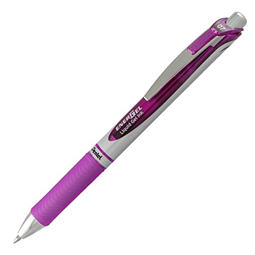 Pentel® Energel® Deluxe Rtx Gel Pens, Medium Point, 0.7 Mm, Assorted Barrels, Violet Ink, Pack Of 3 #TOP1