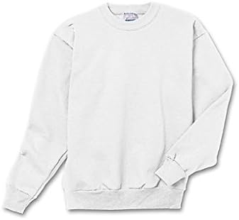 Hanes Youth EcoSmart Crew, White, Medium - Image 2