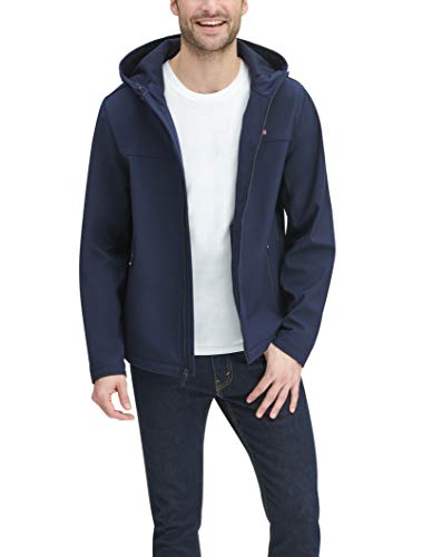 Tommy Hilfiger Men's Lightweight Performance Softshell Hoody Jacket, Night Sky, Medium #TOP3