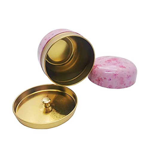 XZX 12-Pack Empty Tin Can Candle Containers With Lid Sealed Jar Scented Tea Tins Metal Coffee Candy Cans Gift Storage Jewelry Boxes Ink Printing Pattern Round Can