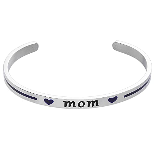 Kivosliviz Deputy Wife Jewelry Police Officer Gift Thin Bangle Bracelet Police Wife Mom Brcelet