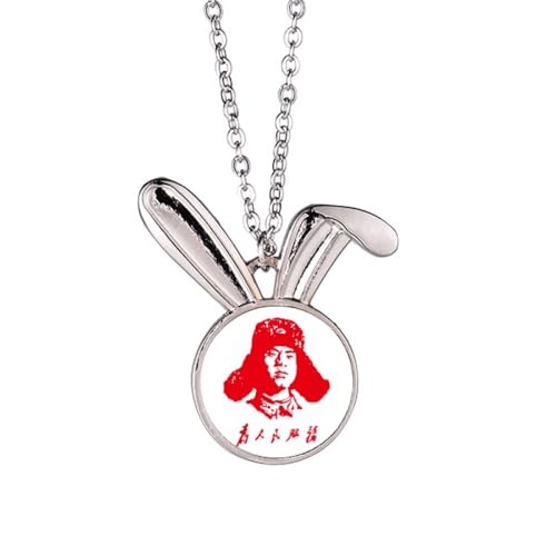 Collier lapin en porcelaine rouge Lei Feng fini les bijoux ternes qui s'oxydent