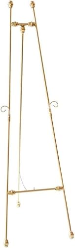 CWCQGH Easel Iron Art Easel, Golden European Easel Display Stand 120CM/150CM Adjustable Easel, Suitable for Art Students, Wedding, Decoration