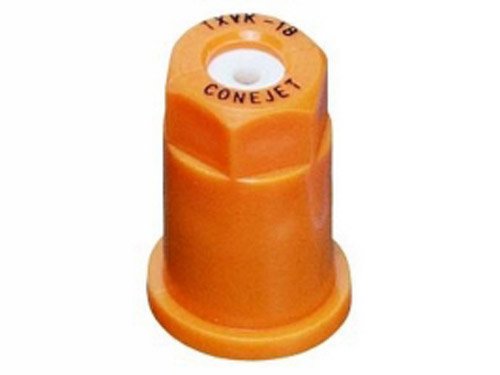 TeeJet TX-VK18 Hollow Cone Spray Tip, 0.60-1.03 GPM, 40-120 psi, Ceramic - Orange