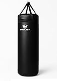 PROLAST Extra Large Heavy Punching Kicking Bag for Adults, Boxing, MMA, Martial Arts, Muay Thai, Strength Training Equipment, Filled, 5ft, 200 lbs, Rhino Logo, XL Black