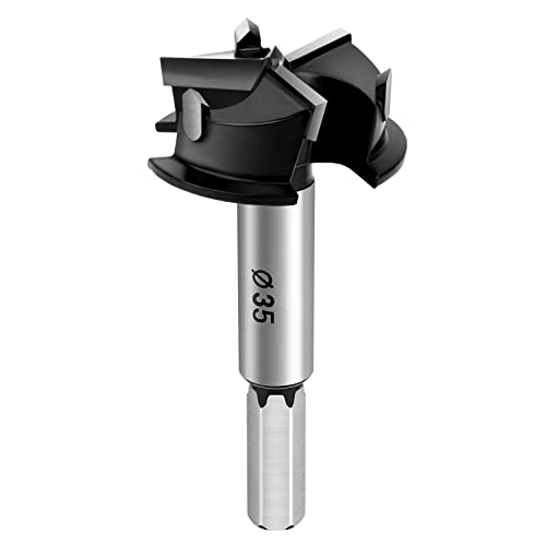 Cviuyo 1-3/8Inch Forstner Drill Bit, Hinge Jig Drill Kitchen Cupboard/Hinge Cup Drilling Hole Saw Cutter, Carbide Tipped Forstner Bit For Hard Wood, Wood Drilling Hole Saw (35Mm) #TOP30