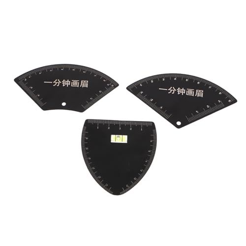 IWOWHERO 3個 眉毛 位置決め 測定 ツール 眉毛 カード テンプレート 多機能 定規 メイクアップ ステンシル 測定 シェイパー ツール 眉