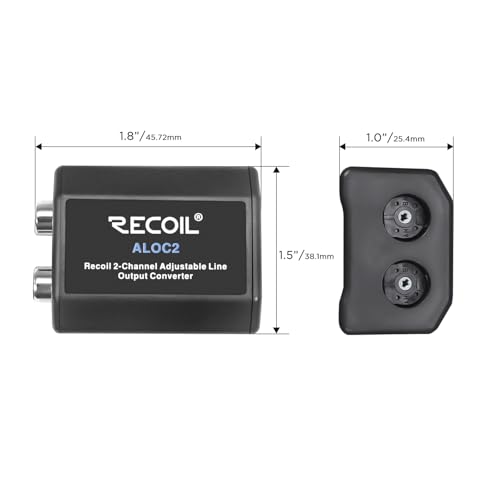 Miniatura 5 de Recoil Aloc2 Convertidor De Línea De 2 Canales, Cable De Altavoz A Rca Ajustable Para Amplificador, Con Alimentación Remota, Transformador De Aislamiento De Ruido
