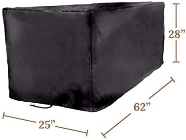 Miniatura 5 de Cubiertas resistentes para caja de cubierta, cubierta de caja de cubierta para exteriores para todas las estaciones (negro, mediano)