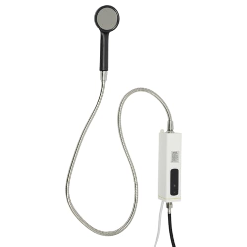 Calentador de agua eléctrico, 3500 W, grifo eléctrico para baño, cocina, mini calentador de agua, pantalla LED, con cabezal de ducha para baño y cocina