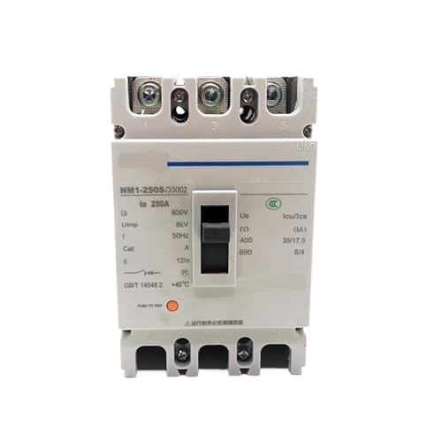 Disjoncteur boîtier moulé NM1-250S/3300 pour stopper les surcharges 200A