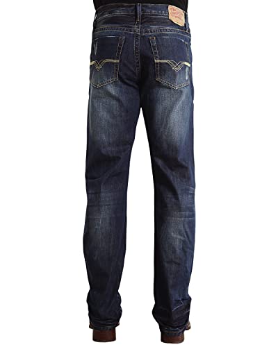 Stetson Men's Modern Straight Leg Jean, Blue, 35x40