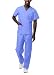 Sivvan Unisex Classic Scrub Set V-neck Top / Drawstring Pants (Available in 12 Solid Colors) - S8400 - Ceil Blue - M